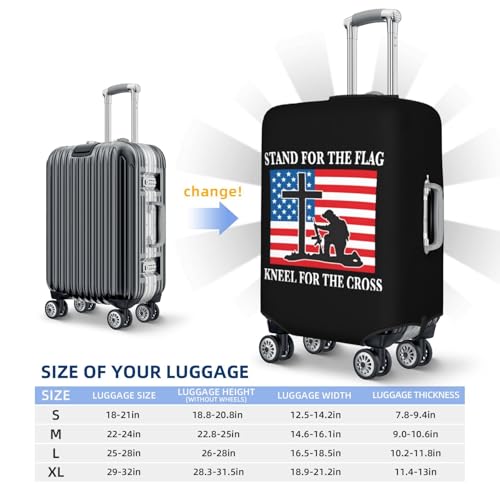 Stand for The Flag Kneel for The Cross Luggage Cover Elastic Washable Luggage Cover Scratch Resistant Travel2