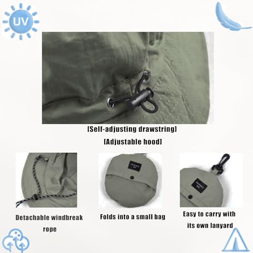 Sombrero impermeable tipo bucket para lluvia y sol miniatura 3