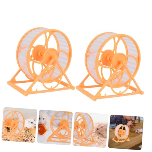 Ipetboom 2 Peças Brinquedos Gerbils Roda De Corrida Acessórios De Hamster Cobaia Roda De Corrida Sil