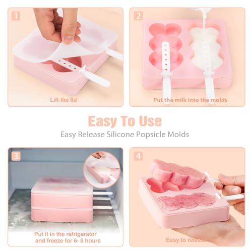 Cuisitool Silicone Popsicle Molds, 2-Pack Popsicle Molds With Sticks - Reusable Ice Pop Molds Bpa Free thumb #5