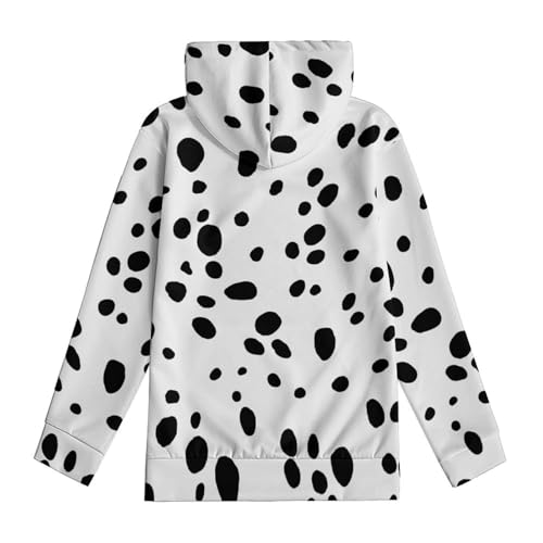 Dalmatian Dog Print Hoodie Teenager Sweatshirt Pullover Hoodies Casual Kids Hooded Sports Shirt Tops 7-18 Years4