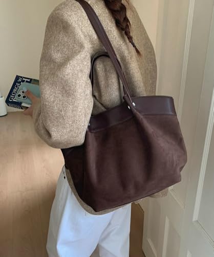 Slouchy Suede Hobo Bags Crossbody Trendy Shoulder Bag Corduroy Top-handle College Tote Handbag Casual Underarm Bag 20254