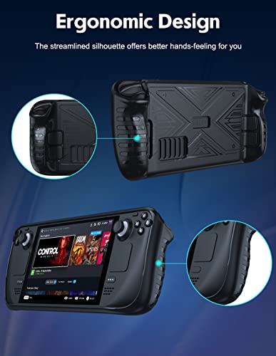 Newenmo Protective Case For Steam Deck, For Steam Deck Skin Protective Case, Non-Slip Tpu Protective Case Screen Protector, Shockproof Anti-Collision With Cool Design For Steam Deck Console #TOP2
