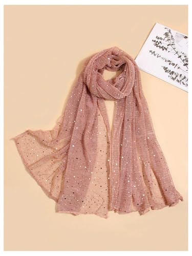 Image of Floerns Women's Sequin Bandana Square Scarf Silk Scarves Mesh Shawl and Wrap for Evening Dresses