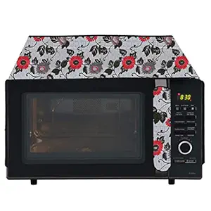 Wings Star Oven Top Cover for LG 21 Litre Convection Microwave Oven MC2146BP - Microwave Top Cover with 4 Utility Pockets and 1 Oven Handle Cover KUM21