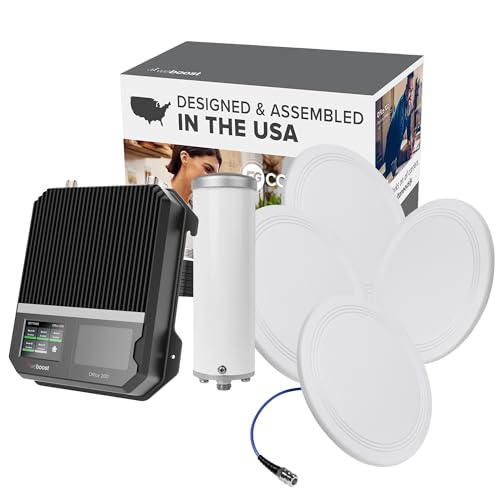 weBoost Metal Building 200 Cell Phone Booster Kit - Omni-LP Dome for Urban & Suburban Areas - 5G-4G LTE Up to 10,000 sq ft - for Buildings with Metal Roofs - Supports All U.S. Carriers - FCC Approved