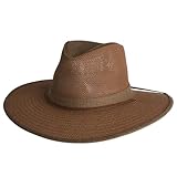 Henschel Hats Aussie Breezer Original - Wide-Brim Sun Hat for Men with Adjustable Fit | Perfect Men's Summer Hat for Camping
