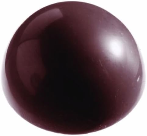 Matfer Bourgeat Polycarbonate Half Spheres Chocolate Mold Sheet, 2 3/4", 6 cavities
