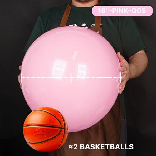 Image of PartyWoo Baby Pink Balloons 20pcs 18 Inch Pastel Pale Light Pink Latex Helium Balloons for Baby Shower Gender Reveal Easter Bachelorette Wedding Bridal Shower Birthday Party Decorations Pink-Q05