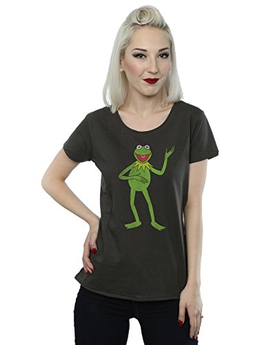 Muppets Disney Women's The Classic Kermit T-Shirt Medium Light Graphite