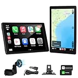 Stihoze 8'' Wireless Carplay Screen for Car, Portable Apple Car Play & Android Auto Car Stereo HD Touchscreen, Vertical/Horizontal Mode, Magnetic Mount, 5.0G WiFi, Voice Control & GPS Navigation