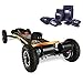 AZBO Off Road Electric Skateboard with Remote Control - 3000W Dual Motor - UL2272 Certified High Speed 25 MPH Motorized Mountain Y8 Longboard with Bindings for Cruising | LG Battery