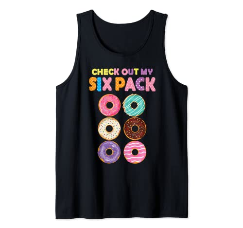 Funny Gym Check Out My Six Pack Donut Funny Donut Lovers Gym Camiseta sin Mangas