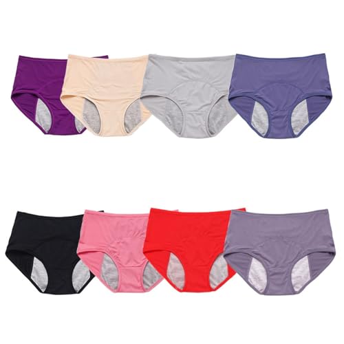 Genérico Calzoncillos Mujer Braguitas Algodon Mujer Cintura Alta Barriga Plana Calzones Seamless Underwear Braga Menstrual Compresivos Cotton Underwear Women Ropa Mulher Bragas Calzones Rojo