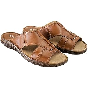 ESTRO Ciabatte Uomo Estive Pelle – Sandali Uomo Ciabatte Uomo in Pelle con Suola Gomma Antiscivolo s1