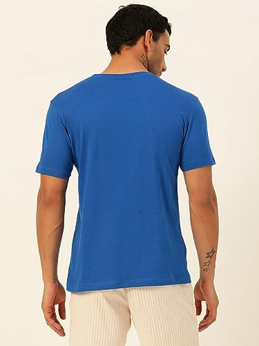 Image of Solid Soft Cloth Round Neck Cotton Relaxed Fit T Shirt
