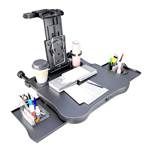 Mesa de bandeja para asiento de coche con marco de acero ajustable