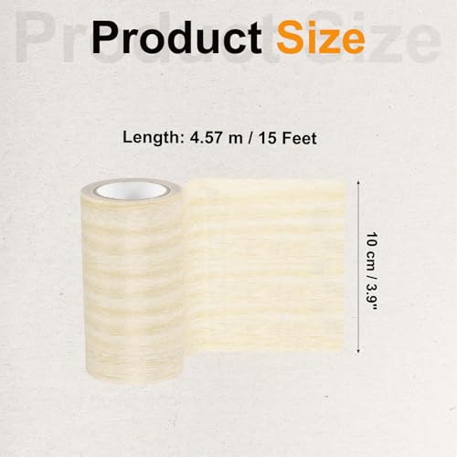 Image of PATIKIL Wood Grain Tape 3.9 inch x 15 Ft, Self-Adhesive Wood Texture Repair Tape Realistic Wood Effect Contact Paper Patch for Furniture Cabinets Floor Walls Home Decoration, Light Yellow Oak