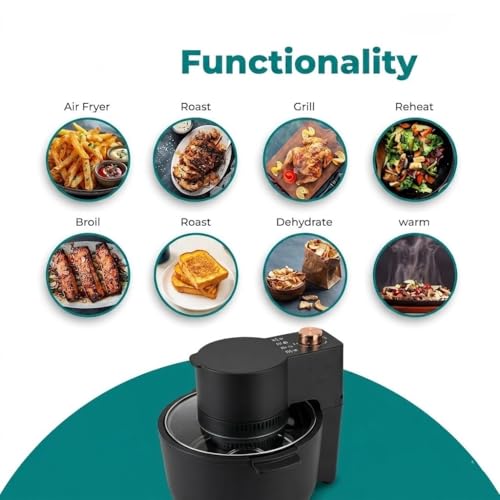 Image of Air Fryer 6.5L For Kitchen 1200W - Uses Up to 80% Less Fat, Healthy Oil-Free Cooking-360 Hot Air Circulation-Nonstick Basket, Quick & Easy Meals in Minutes -Ideal for Frying /Grilling /Roasting