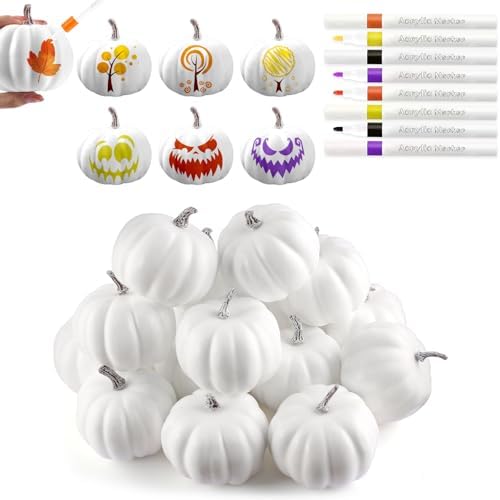 4 Inch Halloween Foam Pumpkin Painting Craft Kit Included 16 PCS ...