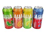 AHA Sparkling Water 16 ounce cans Naturally Flavored 0 Calories (4 Flavor Variety Pack, 8 Cans)