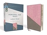 NIV, Personal Size Bible, Large Print, Leathersoft, Pink/Gray, Red Letter, Comfort Print