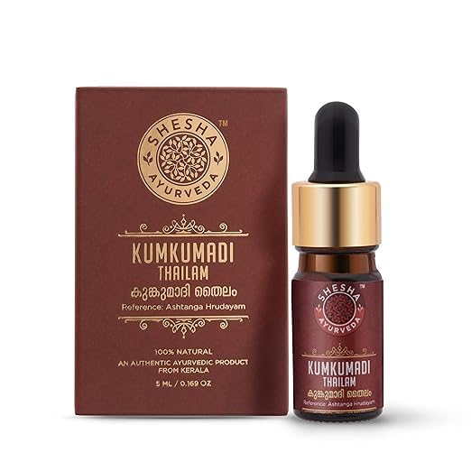 Image of SHESHA AYURVEDA Combo of Red Sandalwood Skin Brightening & Night Repair Cream and Ayurvedic Kumkumadi Thailam | Hydrating anti-aging and radiant skin 50gm+5ml