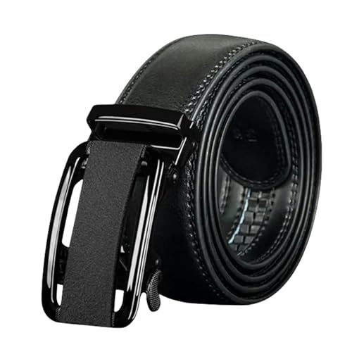 Ceinture en cuir à boucle automatique pour hommes au style business et décontracté