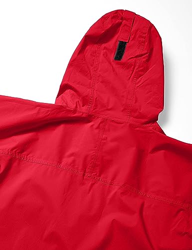 DOQMENT レインジャケット防水 透湿 ストレッチシールドジャケット レッド L