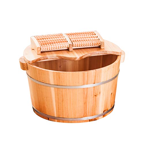 Bañera de pies de madera sólidamente resistente
