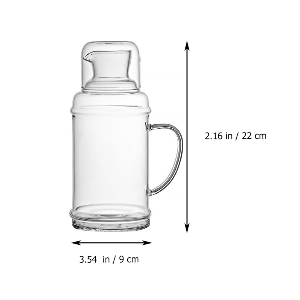 Healifty Hitzebeständiger Glaskrug Ml aus Borosilikatglas mit Deckel und Großem Griff für Wasser Tee und Saft Transparenter Haushaltswasserkrug für Kalte und Heiße Getränke