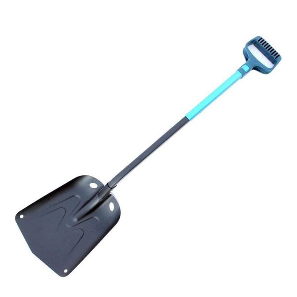Rascador de hielo para coche Pala De Nieve Plegable Portátil Para Acampar Al Aire Libre En Coche Con Mango Aluminio Extensible Pala Eliminación De Hielo De Emergencia Retráctil Rascadores de hielo par