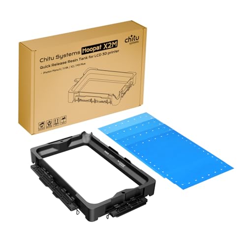 Chitu Systems Hoopat X2M Quick Release Resin Tank for Anycubic Photon MonoX/ X6K/ X2/ M3 Plus 3D Printers with 3Pcs Pre-Hole ACF Release Film, Swap in 1min for Easy Printing