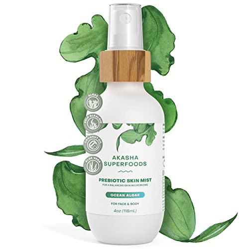Akasha Prebiotic Skin Mist - 4Oz I Organic Facial Mist With Sea Kelp Extract, Face Spray For Naturally Restoring The Skins Microbiome, Helps Acne, Psoriasis & Sunburn*, Anti Aging Skin Care Products #TOP17