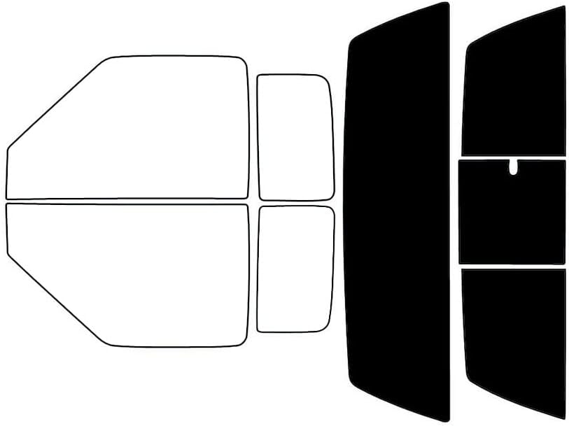 Rvinyl Window Tint Kit Compatible with GMC Sonoma 1994-2003 2 Door - Black 5% - Single Ply No Bubble Film - Do it Yourself Vehicle Rear Windshield Tint