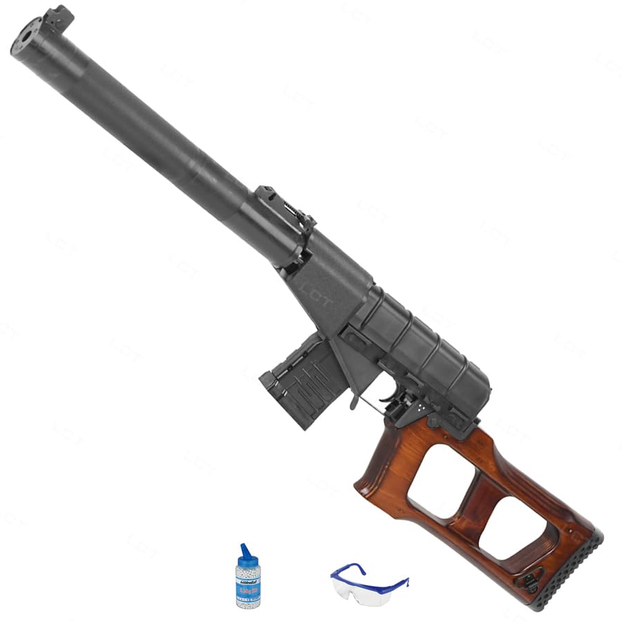 Rifle LCT LCFT VSS Vintorez AEG eléctrica (6mm)| Pack Rifle (biberón 0,20 + Gafas) Carabina con gatillo electrónico
