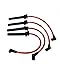 Produktbild LLHAI Neue 4 Pcs 10,2mm Racing Zündung Kabel Set Supercharged Arbeitet 1.6L Kompatibel mit Mini Cooper 2002 2003 2004 2005 2006,Rot