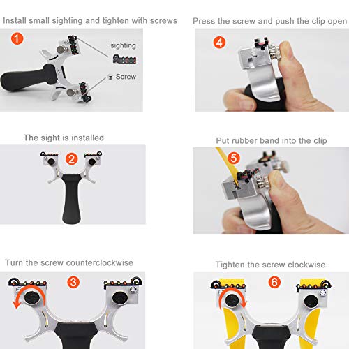 Cooy Slingshot- Professional Upgraded Light Slingshot For Hunting, With 2 Rubber Bands And 4 Mechanical Sights, Adult Outdoor Catapult Set … #TOP3