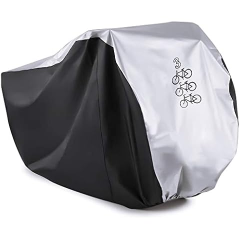 WooZuu Bike Cover for 3 Bikes Cycle Bicycle Rain Cover Waterproof Bike Cover All Weather Dust Resistant UV Protection Ideal for Mountain Bike, Road Bike Cover