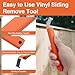 Vinyl Siding Removal Tool for Installation and Repair – Steel Blade, Extra Long Non-Slip Handle, Vinyl Siding Tools Kit to Avoid Damage Essential siding Zip Tool for Installer & DIY (Orange)