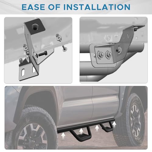 Estribos para Toyota Tacoma 2024-2025 acabado negro texturizado miniatura 3