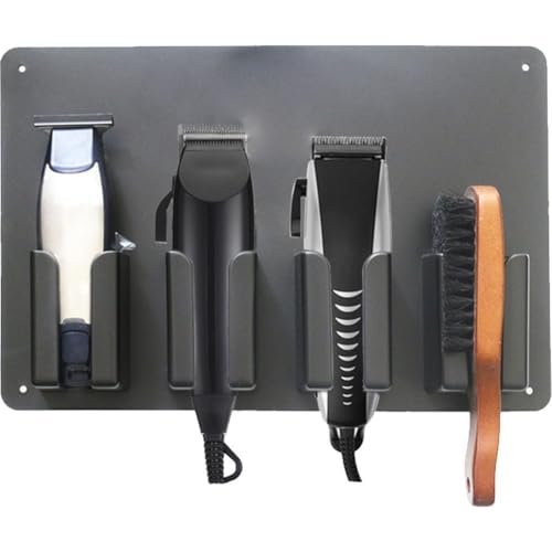 Soporte para cortadora de pelo de acero inoxidable con base estable para barbería 3