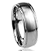 Prime Pristine 6mm 8mm Mens Womens Titanium Wedding Band Ring Brushed Centered Domed Band Ring SZ: 11