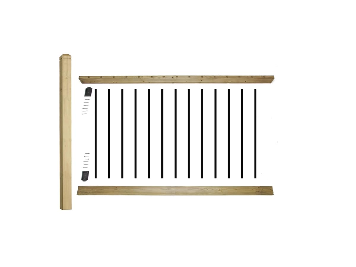eDecks Traditional Decking Balustrade Extension Kit - 1550mm Span - With 1500mm Post