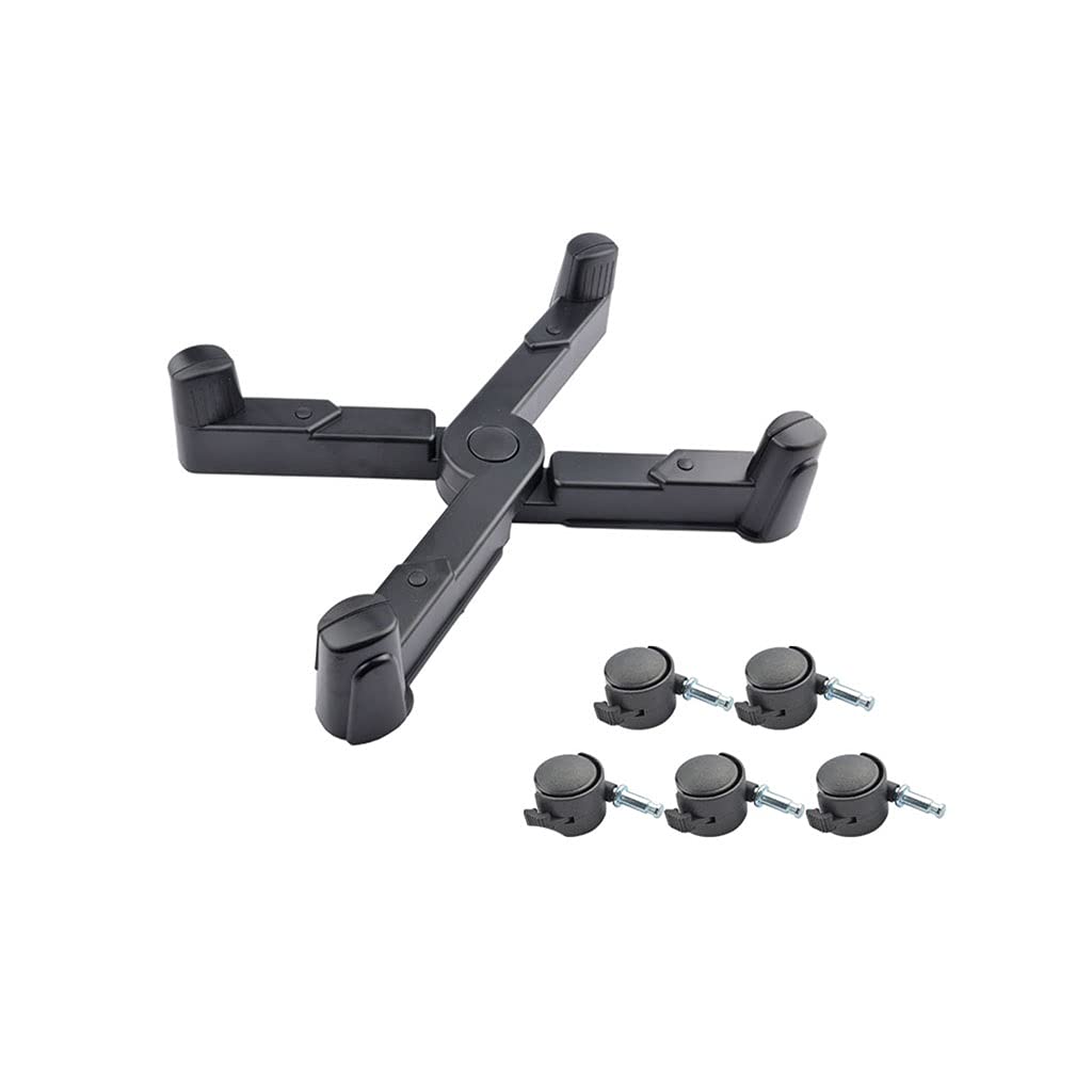 YNIYUJKL Cpu Holder Stand Cpu Bracket Desktop Host Base Plastic Bracket Shelf With Pulley Pc Bracket Is Suitable For Most Pc Hosts Pc Tower Stand,Black-Gold