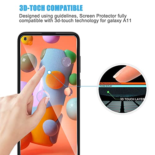 Ottarscreen Galaxy A11 Screen Protector【3+3 Pack】 With Camera Lens Protector (Hd Ultra Transparent) Anti-Scratch, Bubble-Free, 9H Hardness Glass For Samsung #TOP5