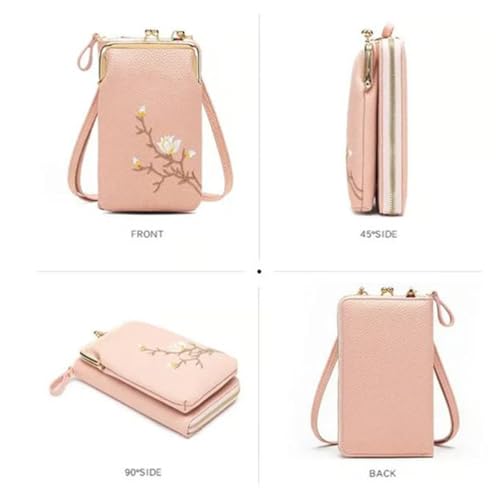 Women Sling Cross-Body Wallet with Mobile Cell Phone Holder, Leather Crossbody Phone Bag with Multiple Compartments3