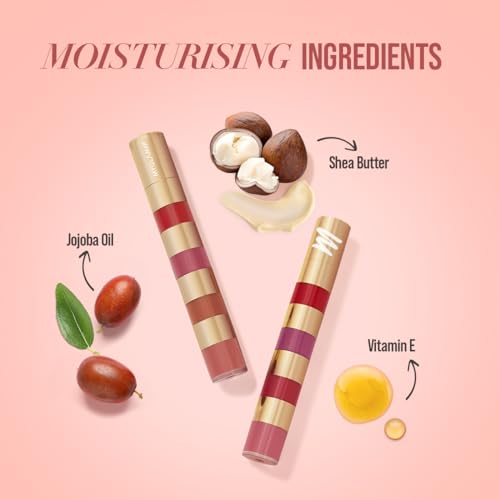 MyGlamm Super 4 Liquid Lipstick Stack - Nude Mood (Rose + Mauve + Brown + Pink) | Lipstick Combo Of 4 | Non Transfer, Smudge Proof 4 in 1 Velvet Matte Lipstick (4.8ml) - Image 6