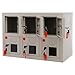 CEIUBETAY Cell Phone Locker Charging Station 6 Slot Steel Mobile Phone Storage Cabinet Lockable Phone Charger Cabinet with Visible Window and 5 Hole Socket for Schools Hotels and Offices