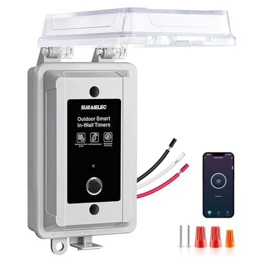 SURAIELEC 20A WiFi Smart Switch Timer, Heavy-Duty 120V 1HP Hardwired Outdoor Timer, App/Voice Remote On/Off Control, Programmable Schedules, Alexa Google Compatible, for Pool Pump Water Heater Lights